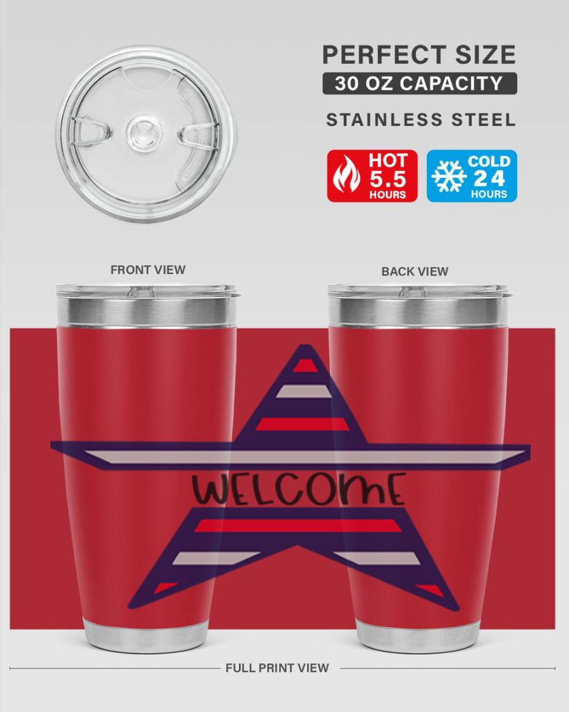 Welcome Style 186#- Fourt Of July- Tumbler