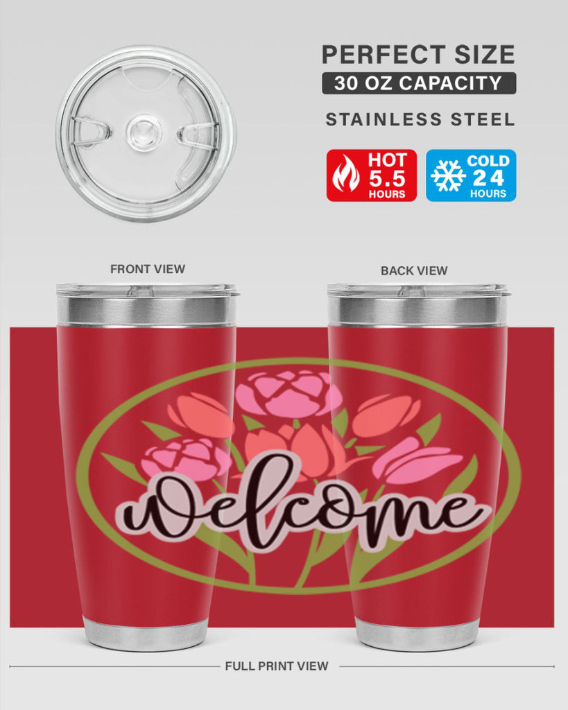 Welcome flowers bouquet571#- spring- Tumbler