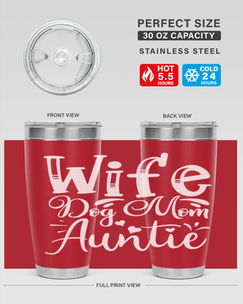 Wife Dog Mom Auntie Style 7#- aunt- Tumbler