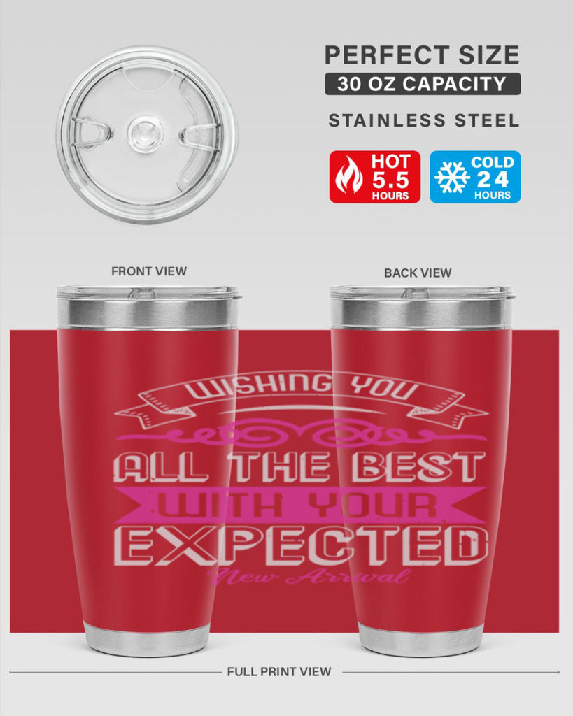 Wishing you all the best on your new arrival Style 7#- baby shower- tumbler