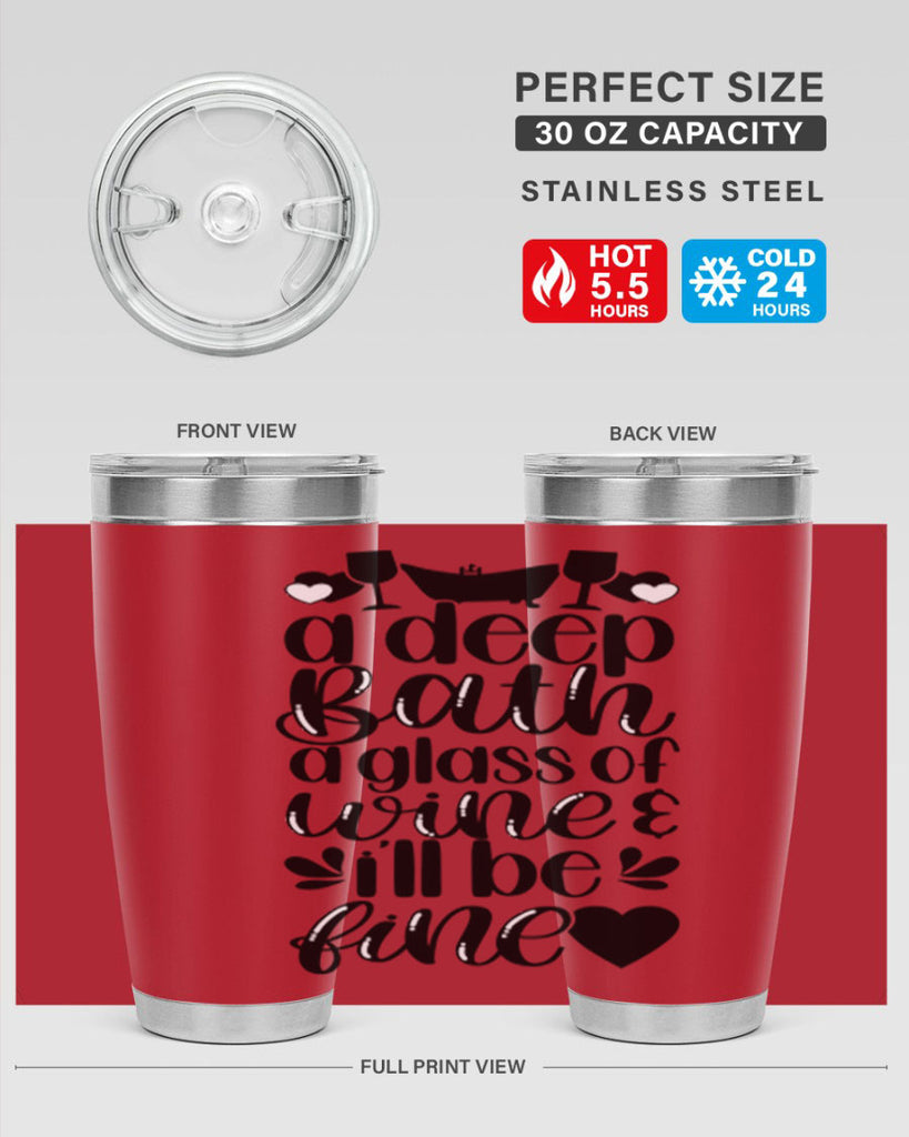 a deep bath a glass 48#- bathroom- Tumbler