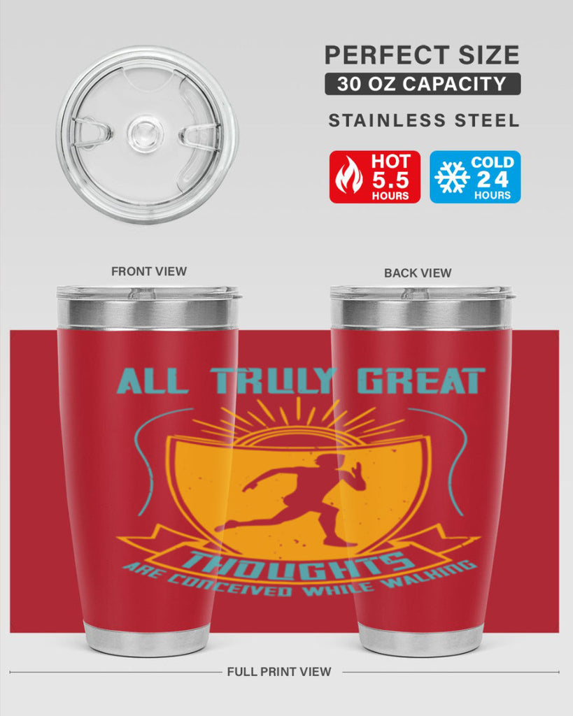 all truly great thoughts are 49#- running- Tumbler