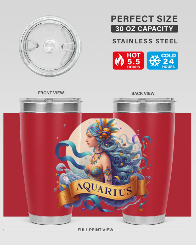 aquarius 84#- zodiac- Tumbler