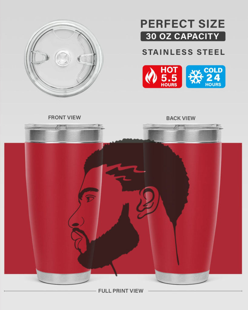 beardman 52#- black men - boys- tumbler