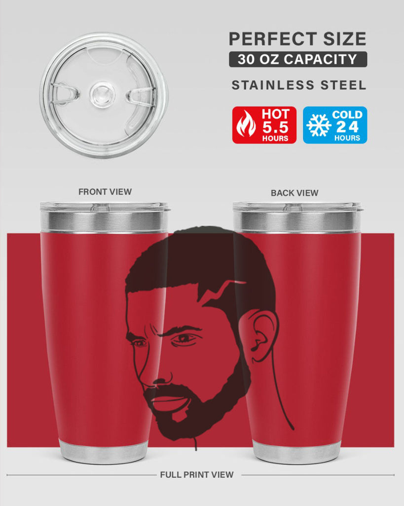 beardman 56#- black men - boys- tumbler