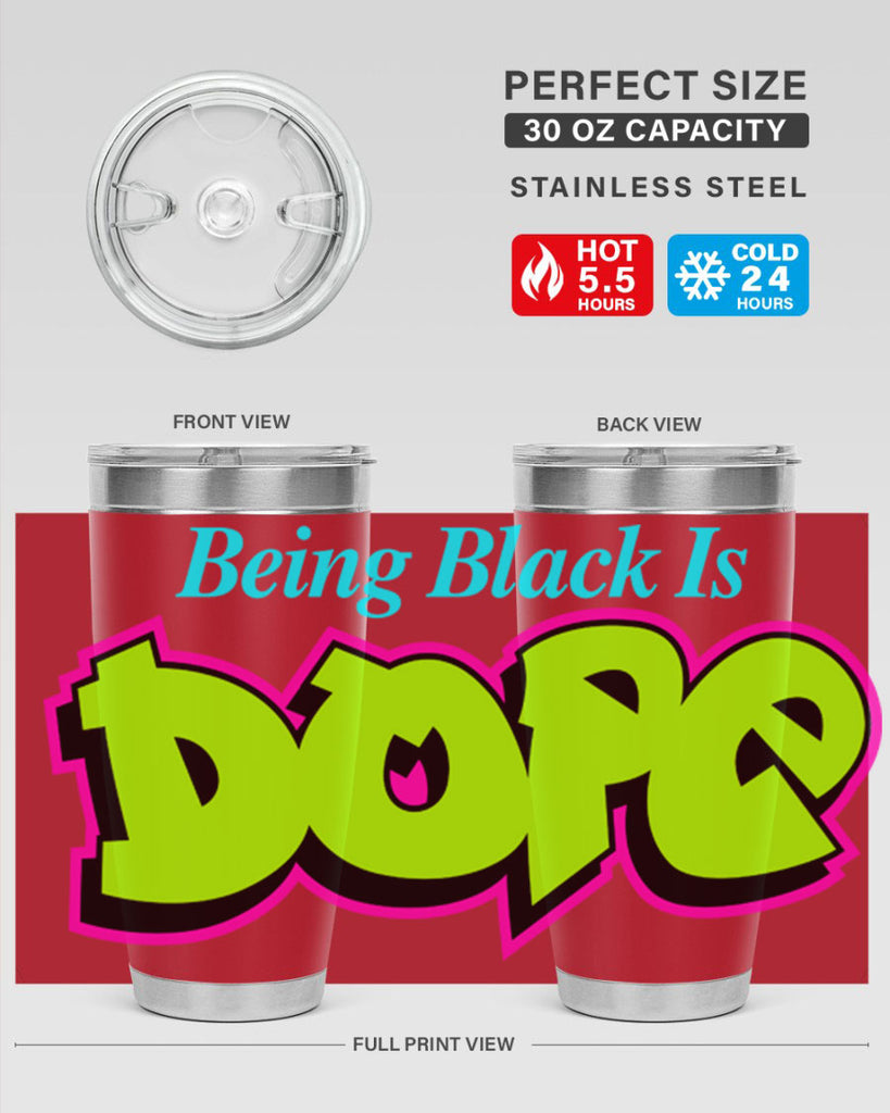 being black is dope 261#- black words phrases- Cotton Tank