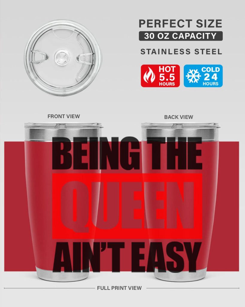 being the queen aint easy 255#- black words phrases- Cotton Tank