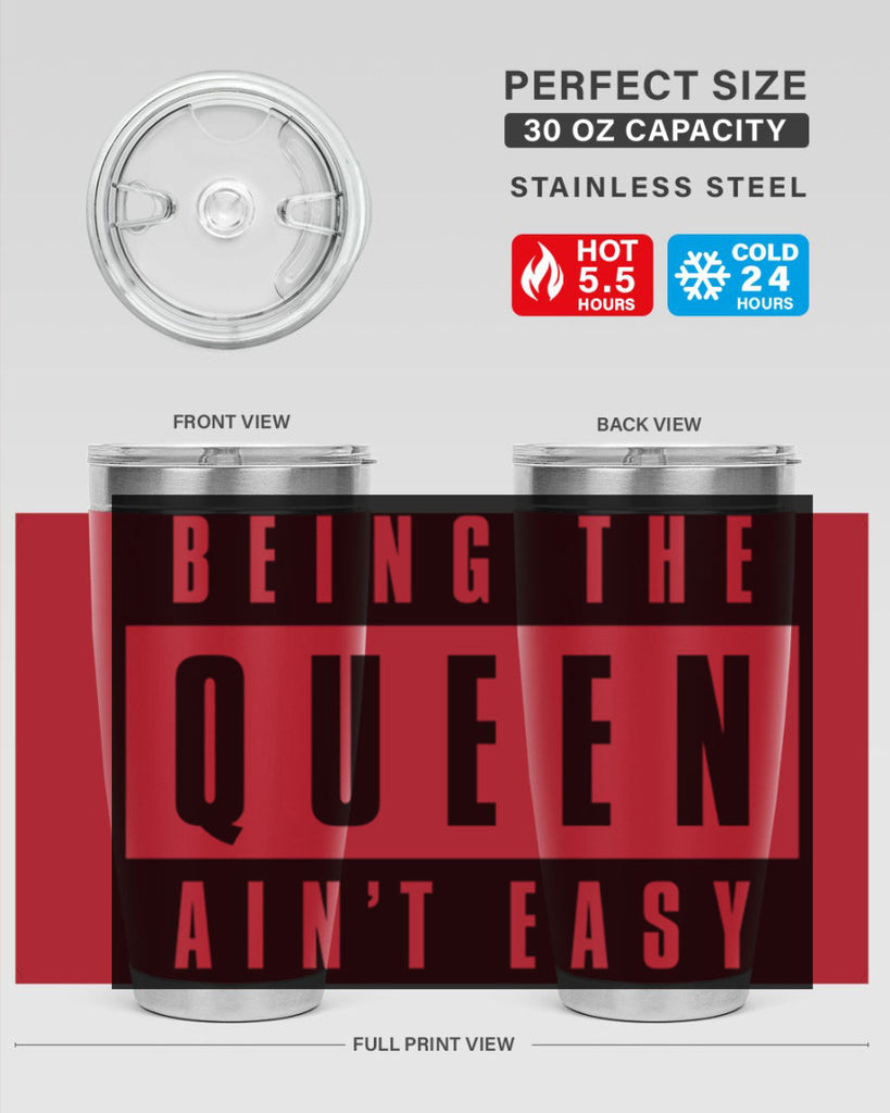 being the queen aint easy 258#- black words phrases- Cotton Tank