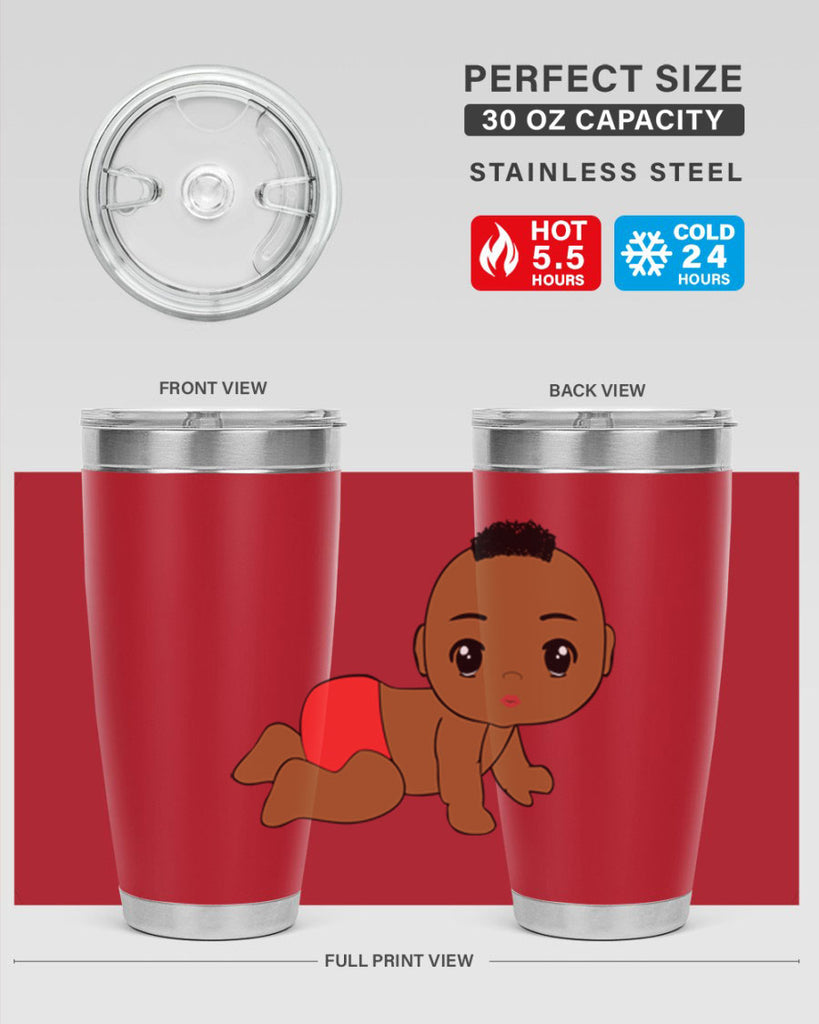 black baby boy 5#- black men - boys- tumbler