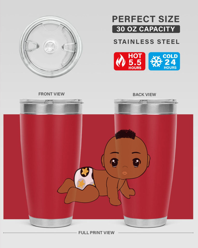 black baby boy 6#- black men - boys- tumbler