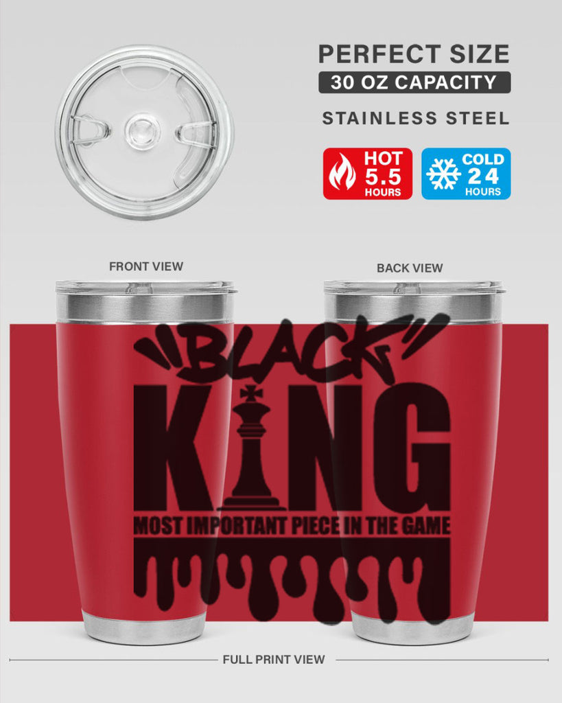 black king 174#- black words phrases- Cotton Tank