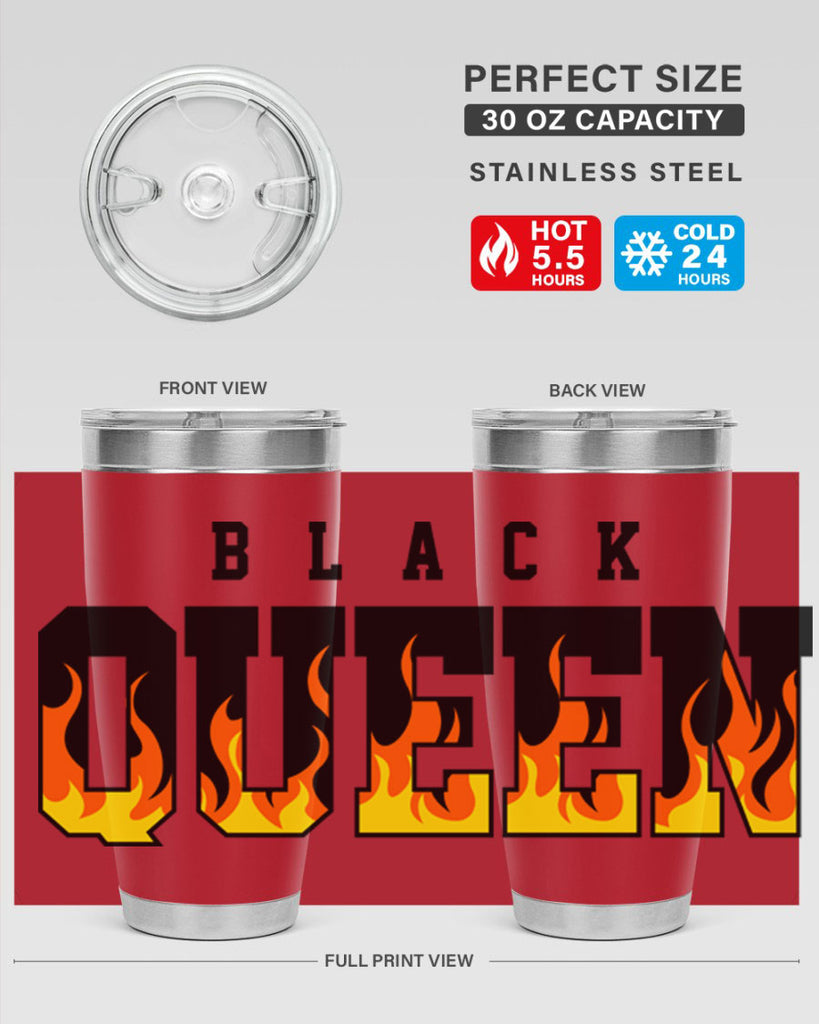 black queen flames 220#- black words phrases- Cotton Tank