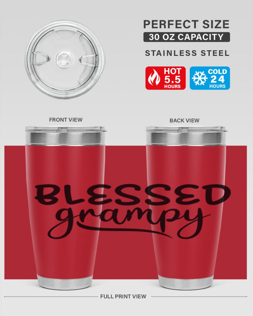 blessed grampy 77#- grandpa - papa- Tumbler