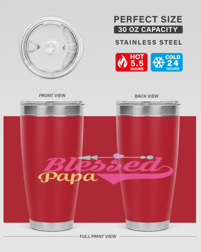 blessed papa 73#- grandpa - papa- Tumbler