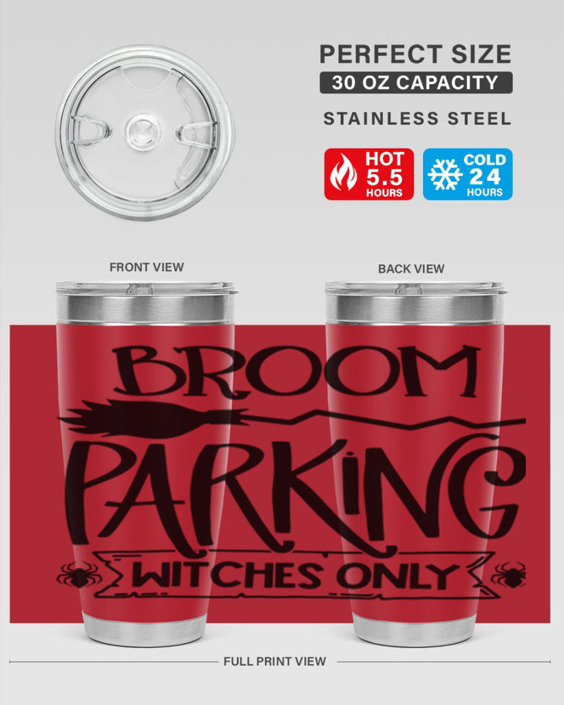 broom parking witches only 84#- halloween- Tumbler