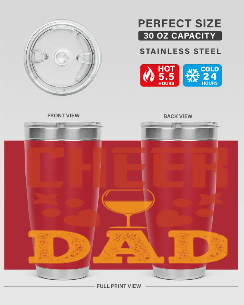 cheer dad 121#- fathers day- Tumbler