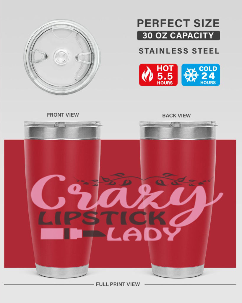 crazy lipstick lady Style 159#- make up- Tumbler
