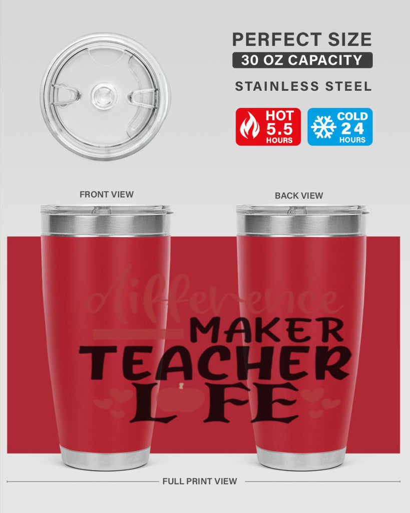 difference maker teacher life Style 118#- teacher- tumbler