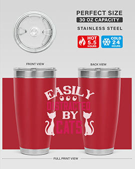 easily distracted by cats Style 46#- cat- Tumbler