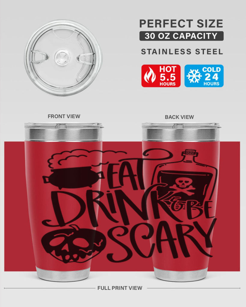 eat drink be scary 78#- halloween- Tumbler