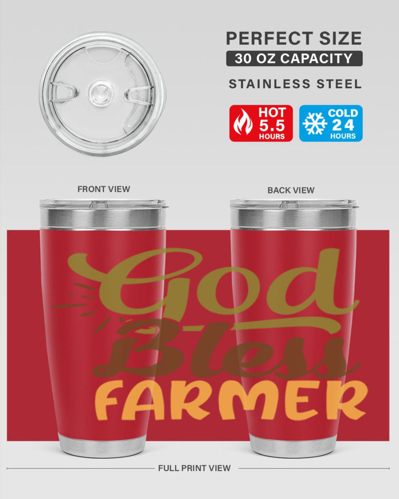 god bless farmer 10#- farming and gardening- Tumbler