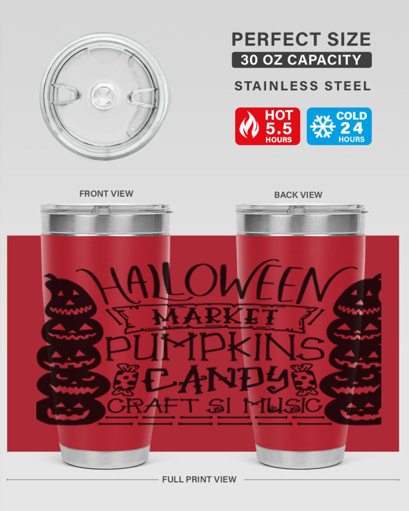 halloween market pumpkins candy 73#- halloween- Tumbler