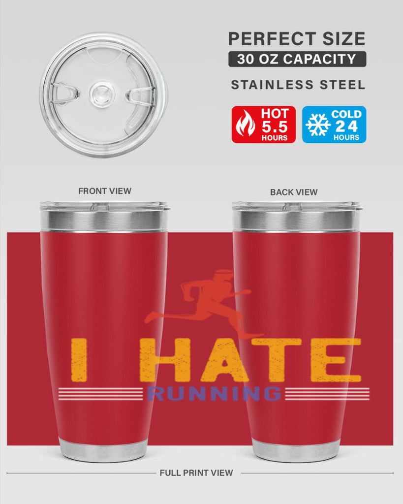 i hate running 40#- running- Tumbler