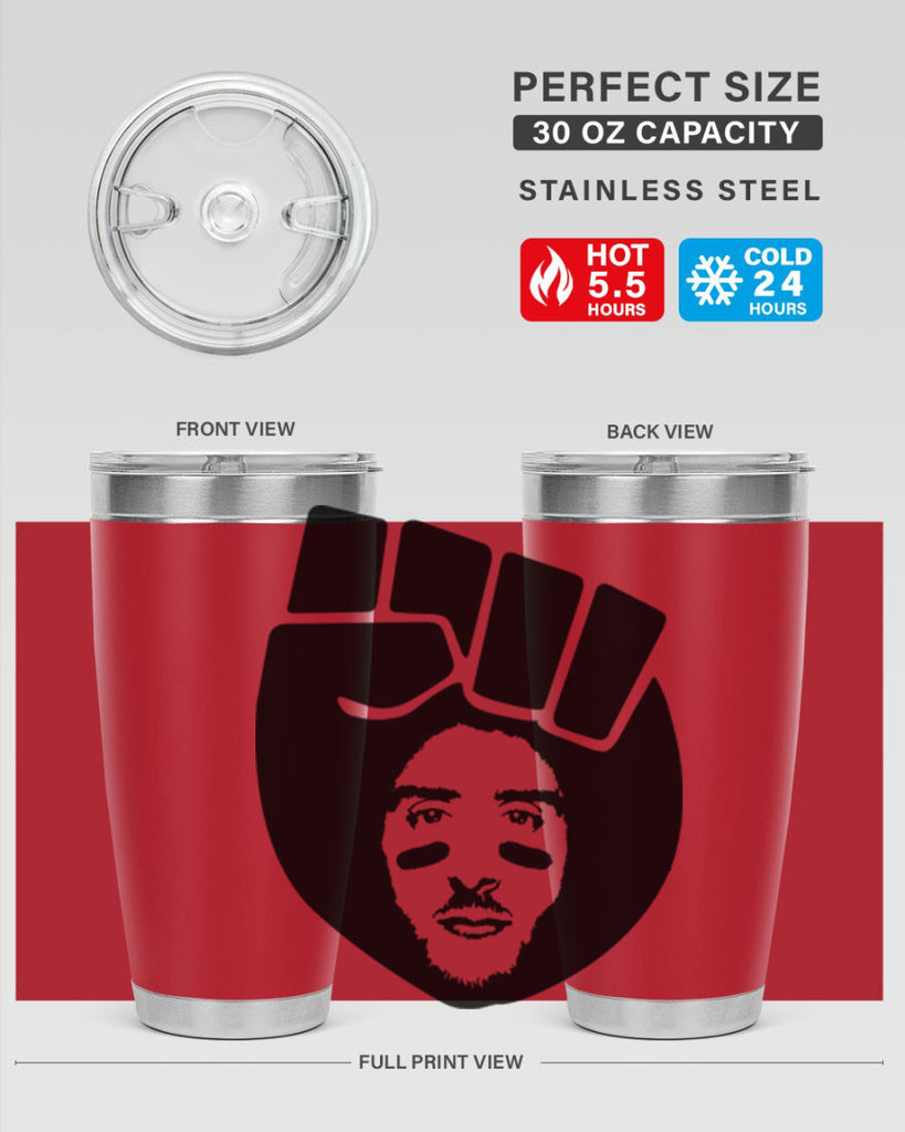 kaepernick fist hair 22#- black men - boys- tumbler