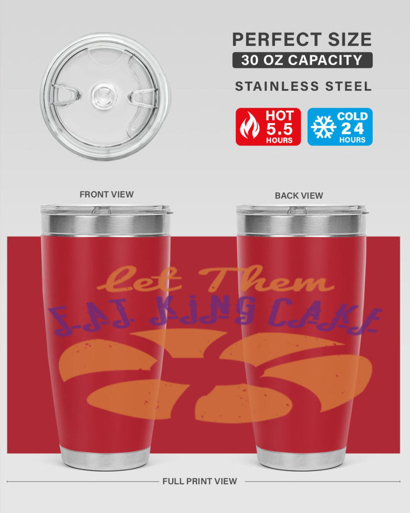 let them eat king cake 50#- mardi gras- Tumbler