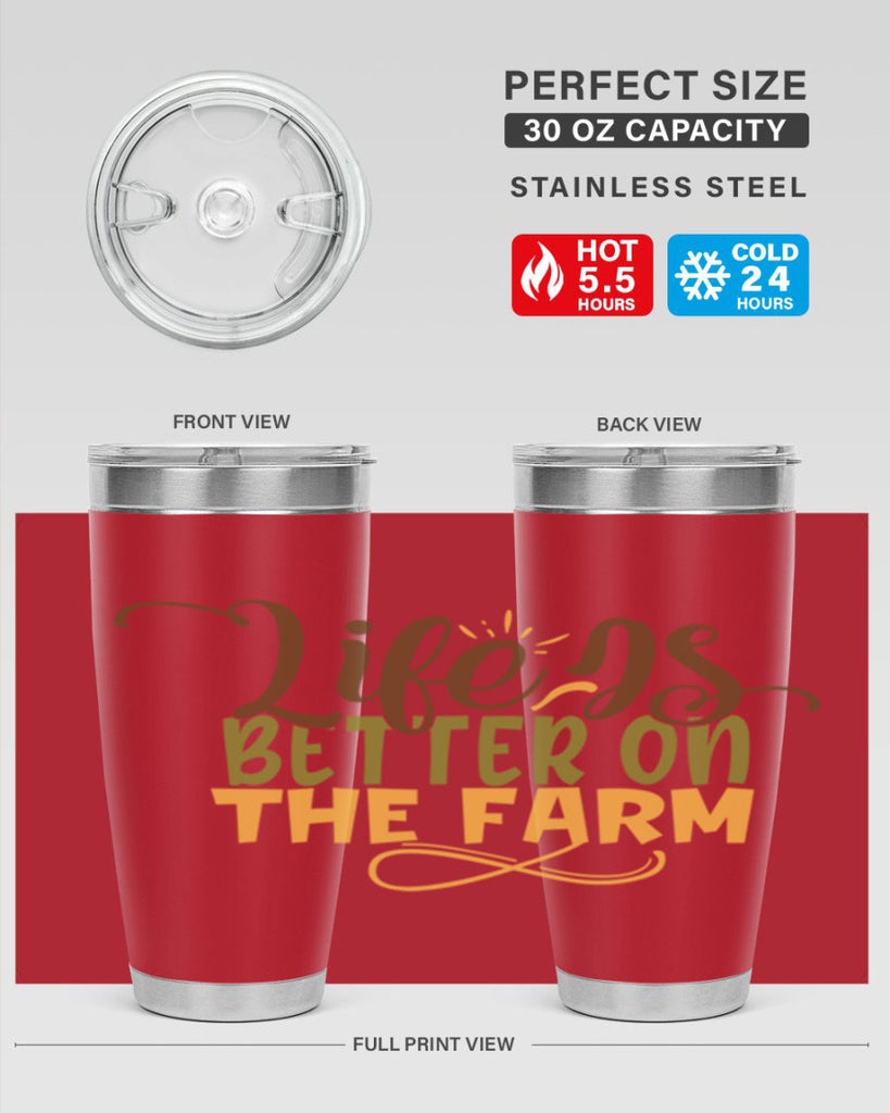 life is better on the farm 5#- farming and gardening- Tumbler