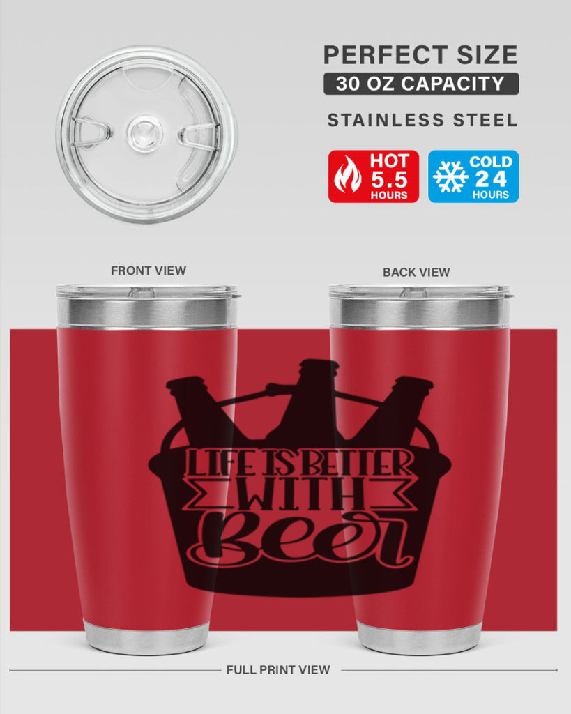 life is better with beer 27#- beer- Tumbler