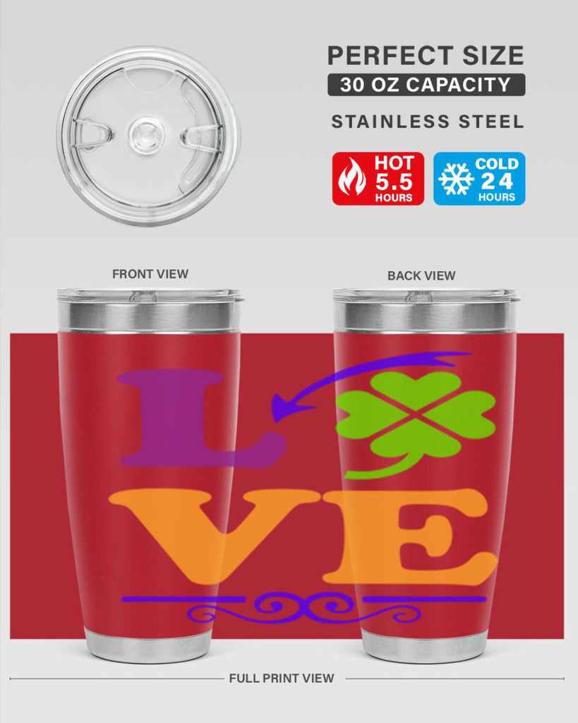 love 18#- mardi gras- Tumbler