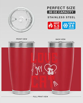 love my cat Style 67#- cat- Tumbler