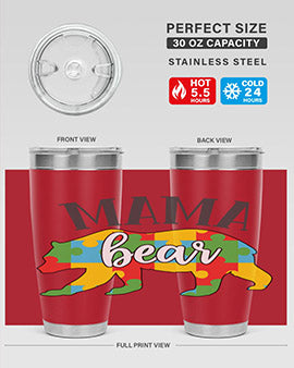 mama bear Style 32#- autism- Tumbler