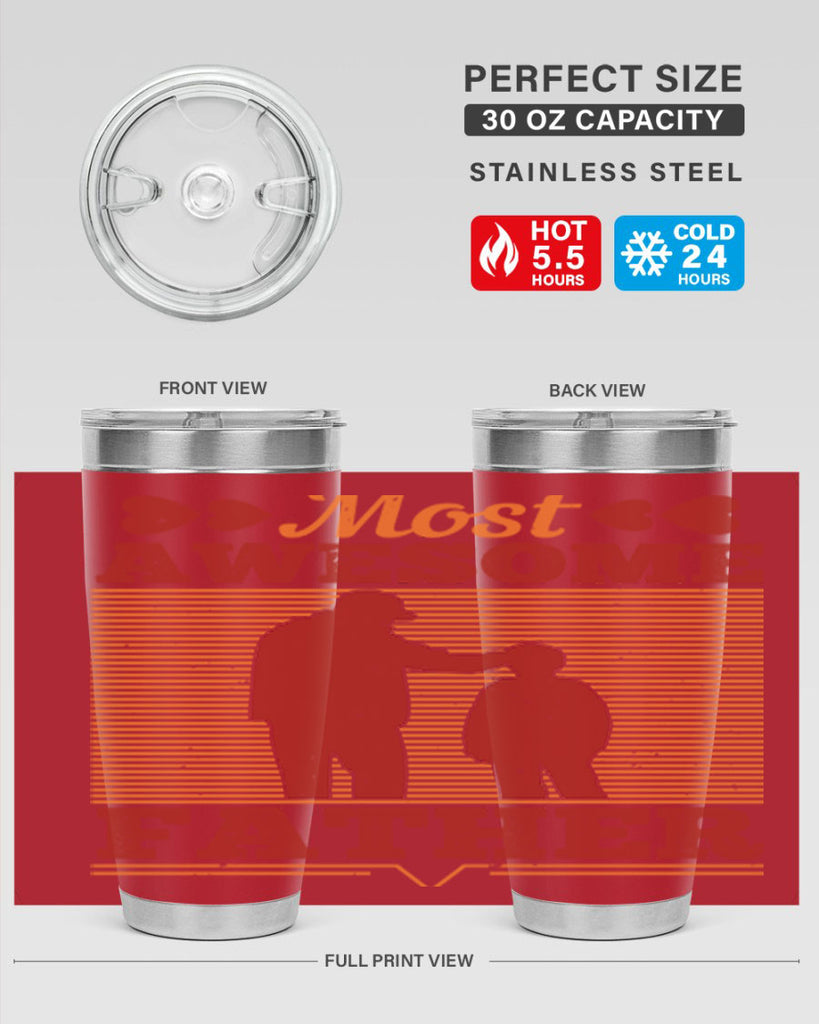 most awesome father 186#- fathers day- Tumbler