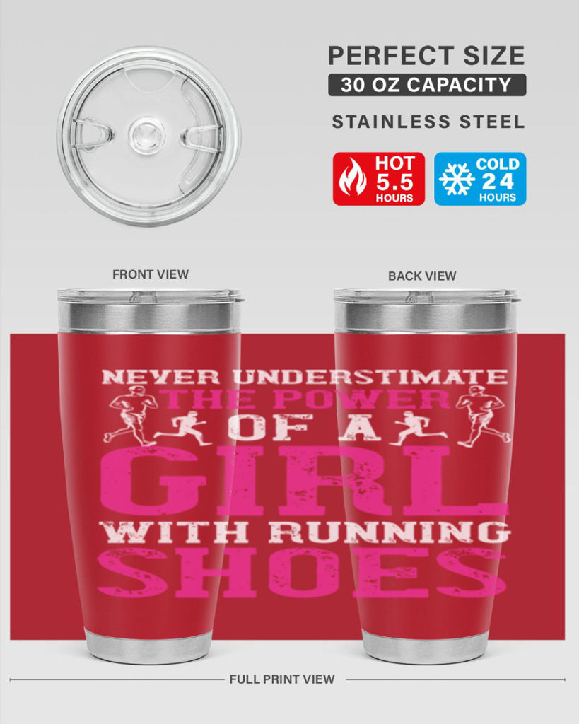 never understimate the power of a girl with running shoes 29#- running- Tumbler