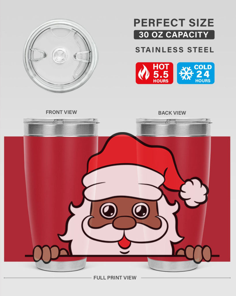 peekaboo black santa 19#- black men - boys- tumbler