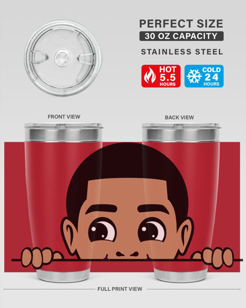 peekaboo boy 17#- black men - boys- tumbler