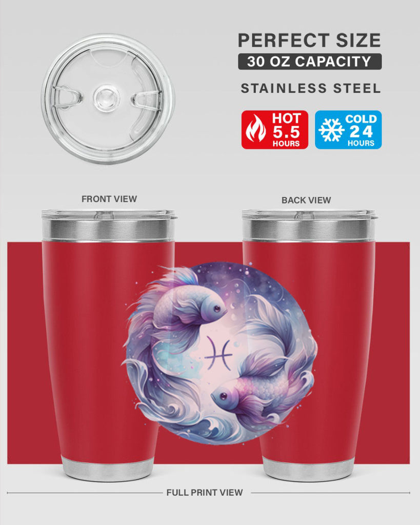 pisces 349#- zodiac- Tumbler