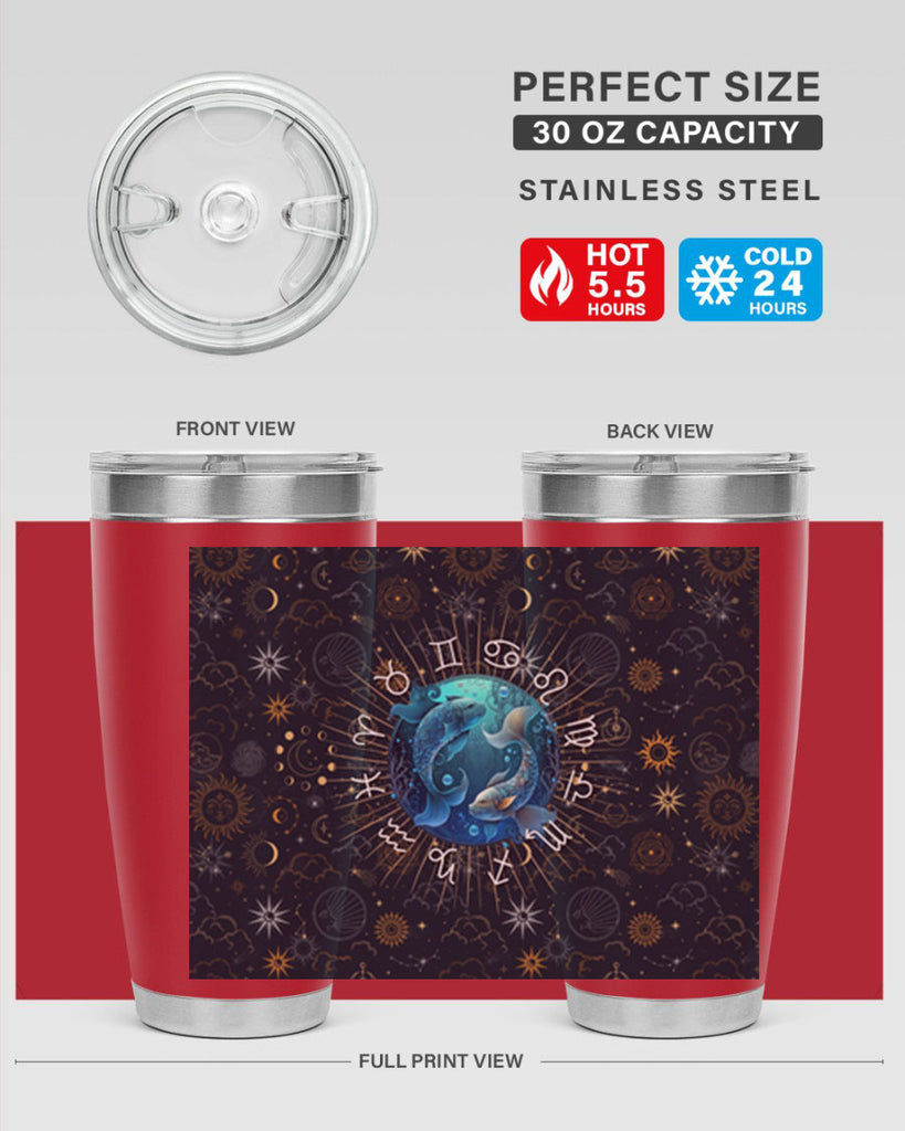 pisces Straight 366#- zodiac- Tumbler