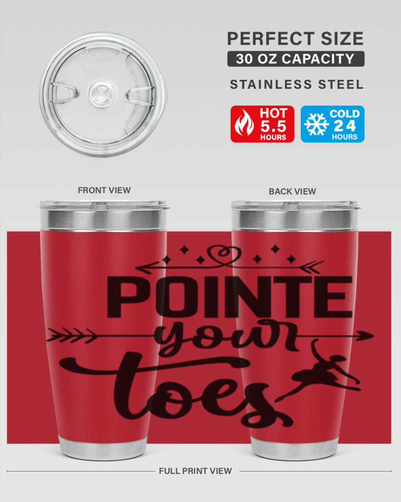 pointe your toes 72#- ballet- Tumbler