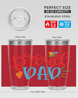 proud dad Style 36#- autism- Tumbler