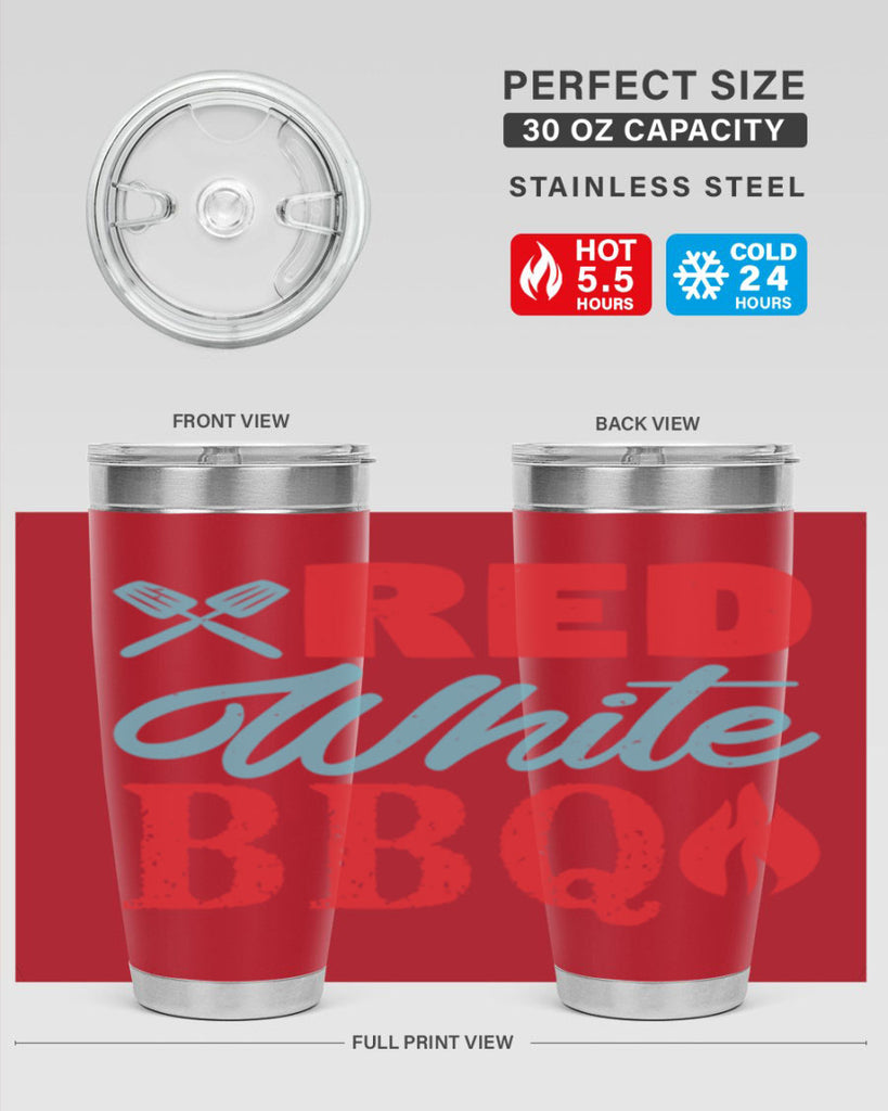 red white bbq 15#- bbq- Tumbler