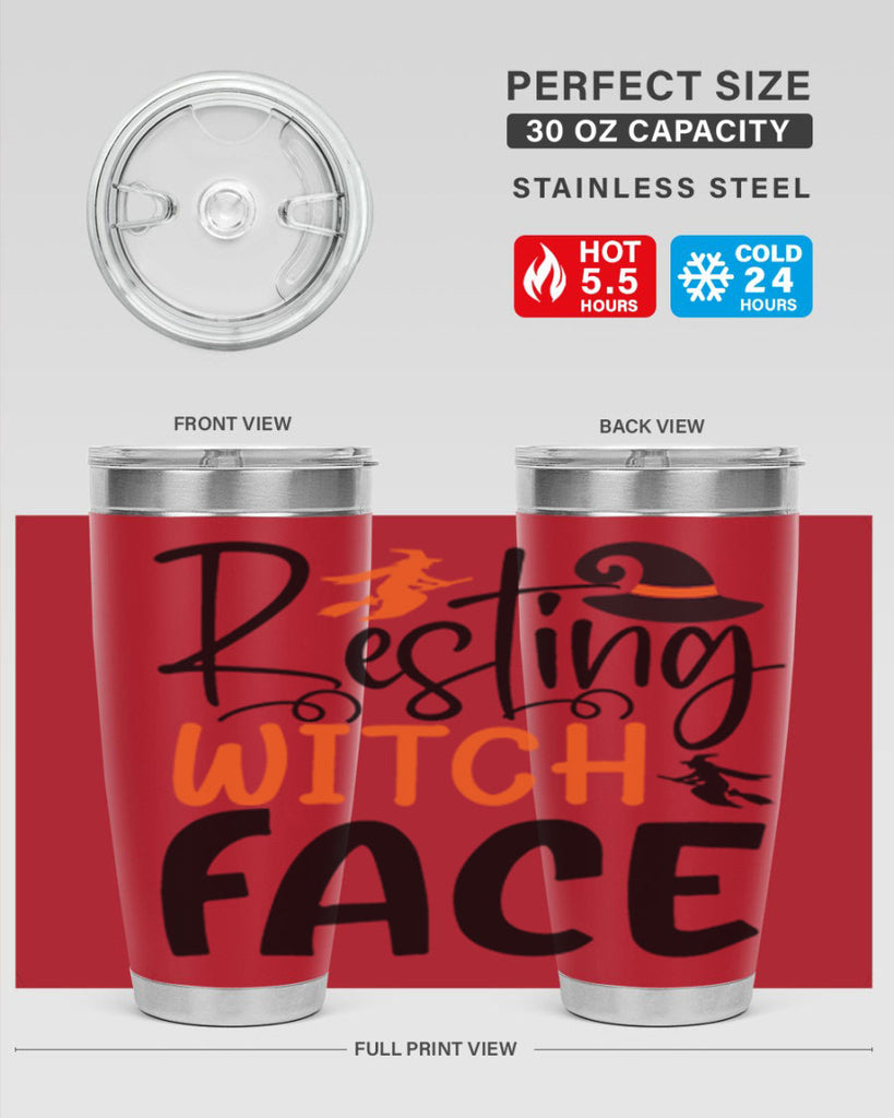 resting witch face 108#- halloween- Tumbler