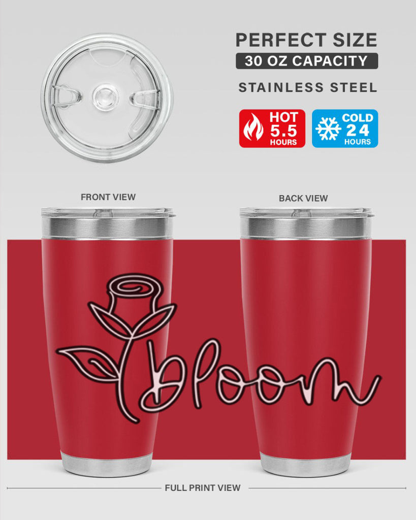 rosebud bloom outline399#- spring- Tumbler