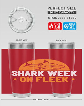 shark week on fleek Style 42#- shark  fish- Tumbler