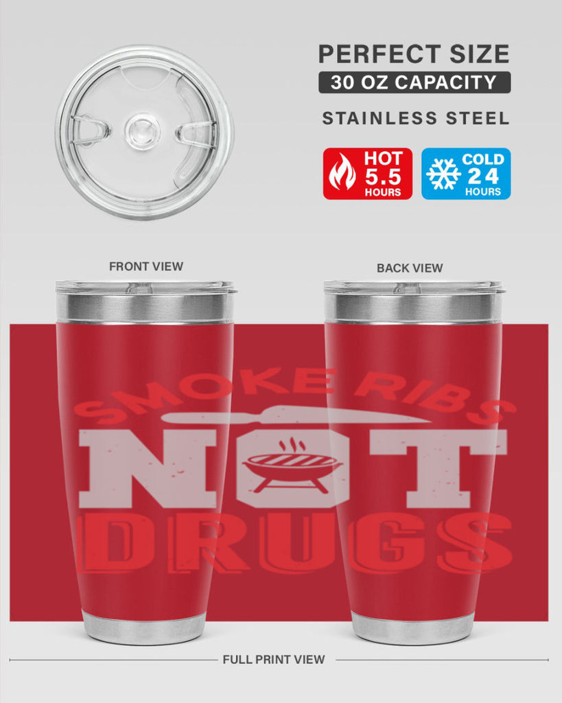 smok ribs not drugs 13#- bbq- Tumbler