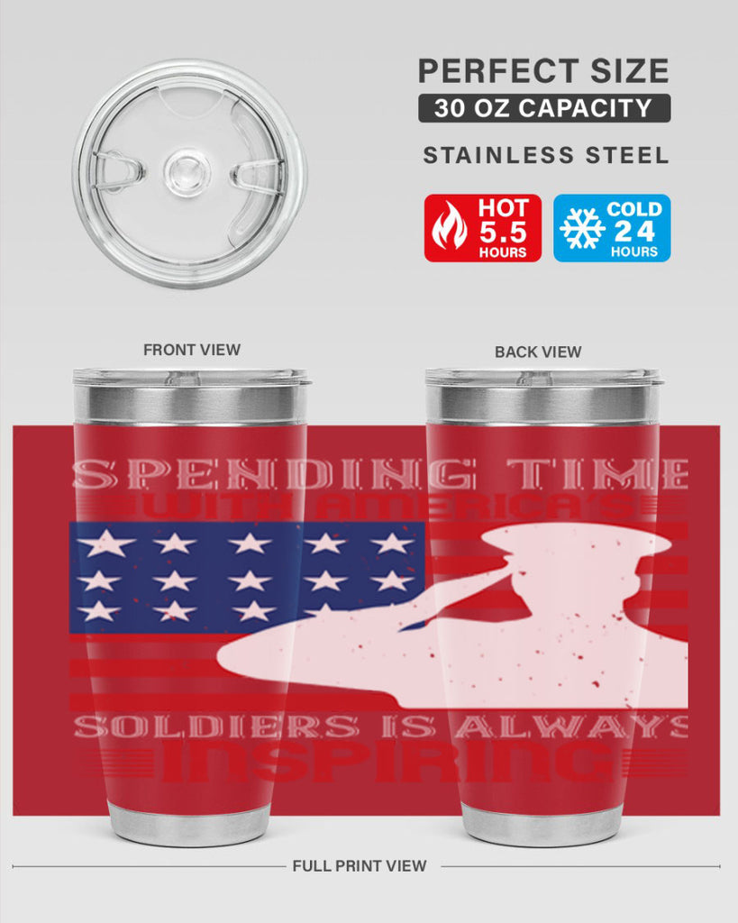 spending time with americas 90#- Veterns Day- Tumbler