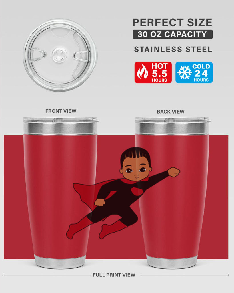 super kid 16#- black men - boys- tumbler
