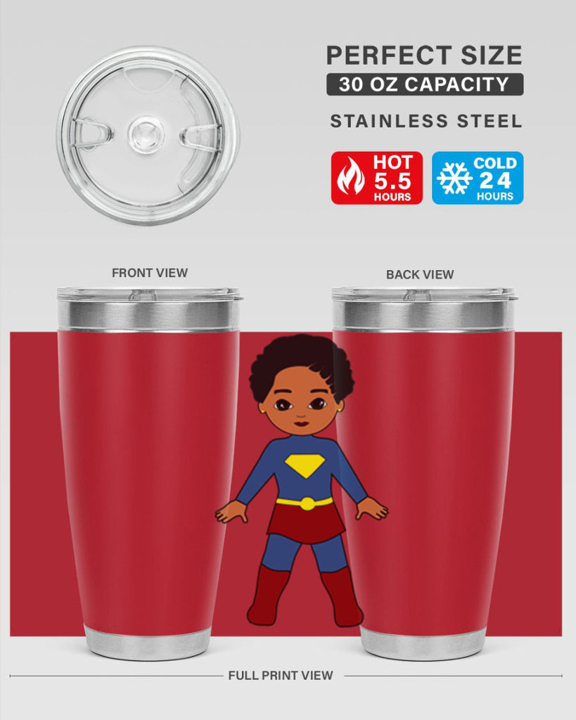 super kid 3#- black men - boys- tumbler